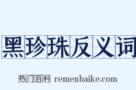黑珍珠反义词是什么意思的图片